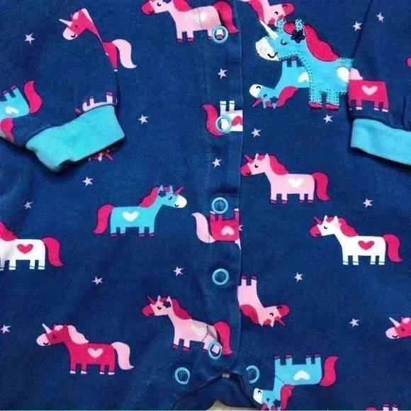 Pekkle Footed Onesie Pajamas Blue/Pink/White Size 3 Months - Picture 6 of 16